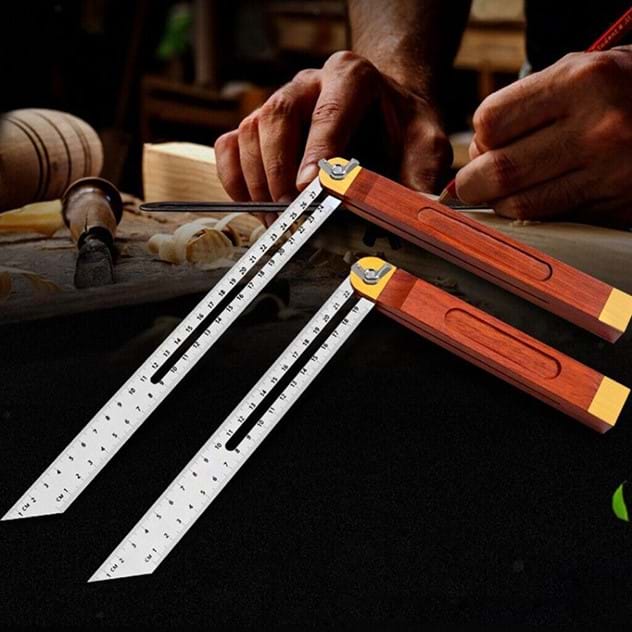 پک خط کش زاویه سنج T قابل تنظیم متحرک 22 سانت و 27 سانت