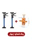پک جک نگهدارنده جهت نصب کابینت مدل XF-E004B به همراه ابزار موقعیت‌یاب درب کابینت برای نصب دستگیره و لولا
